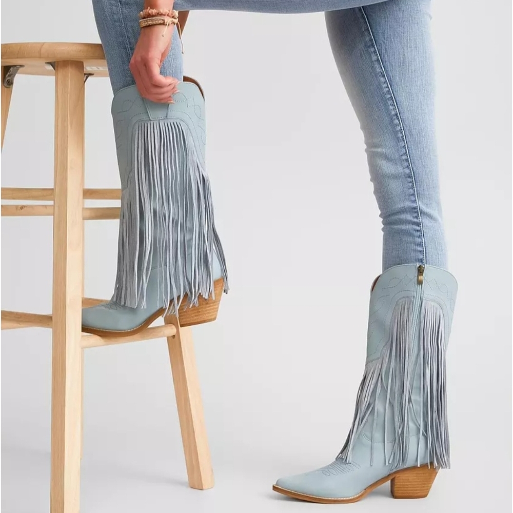 Adela Tall Fringe Western Boot - Picture 4 of 10